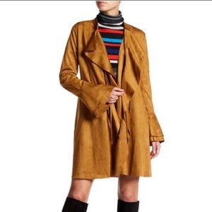 NWT Free People Drape Collar Faux Suede Jacket